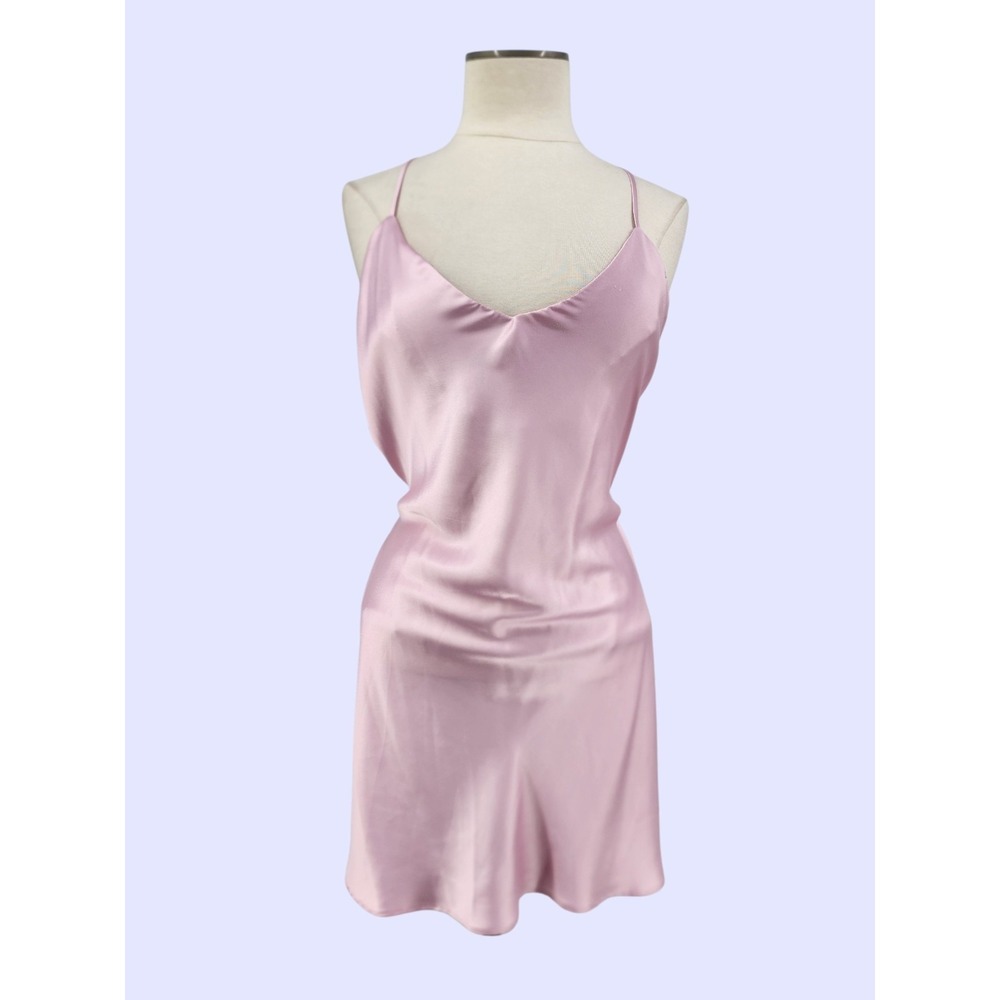 Victoria's Secret Pink Satin Slip Mini Dress